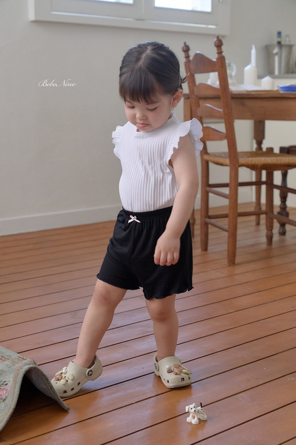 正韓夏bebenine 嫩嬰/小童三色甜美飛袖上衣