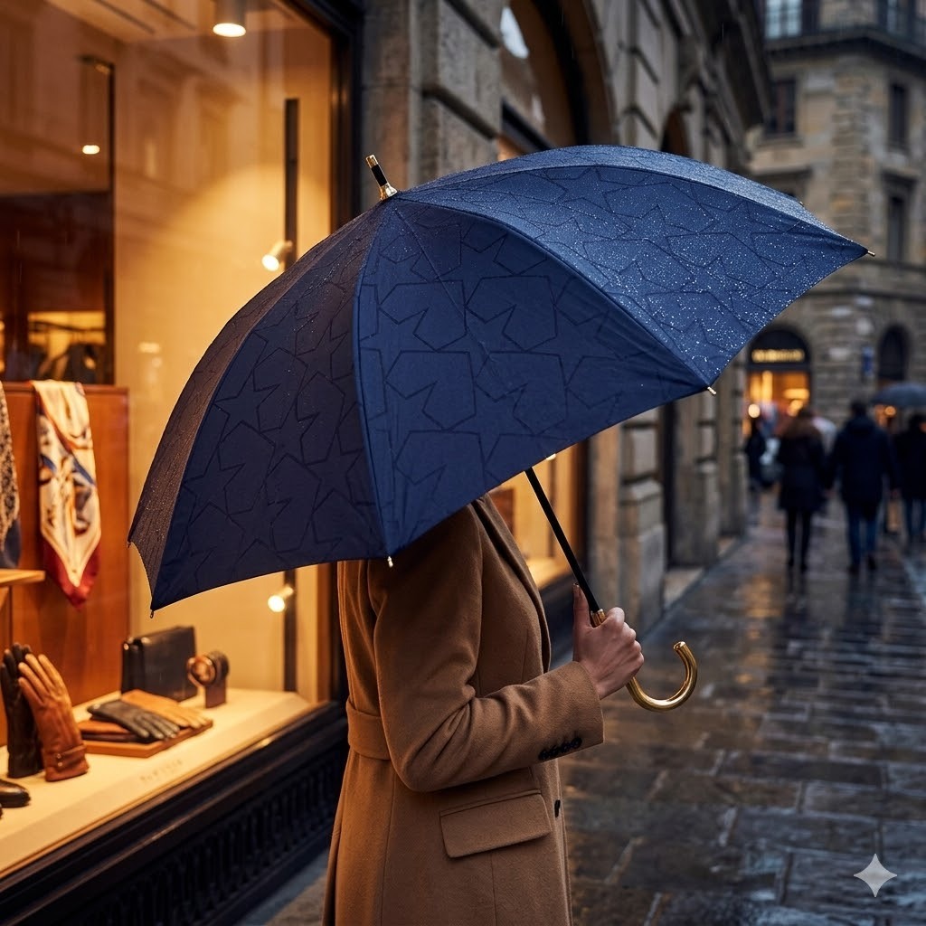 【直播】W.P.C LX031710 Parasol 星形刺繡防UV遮陽長摺傘