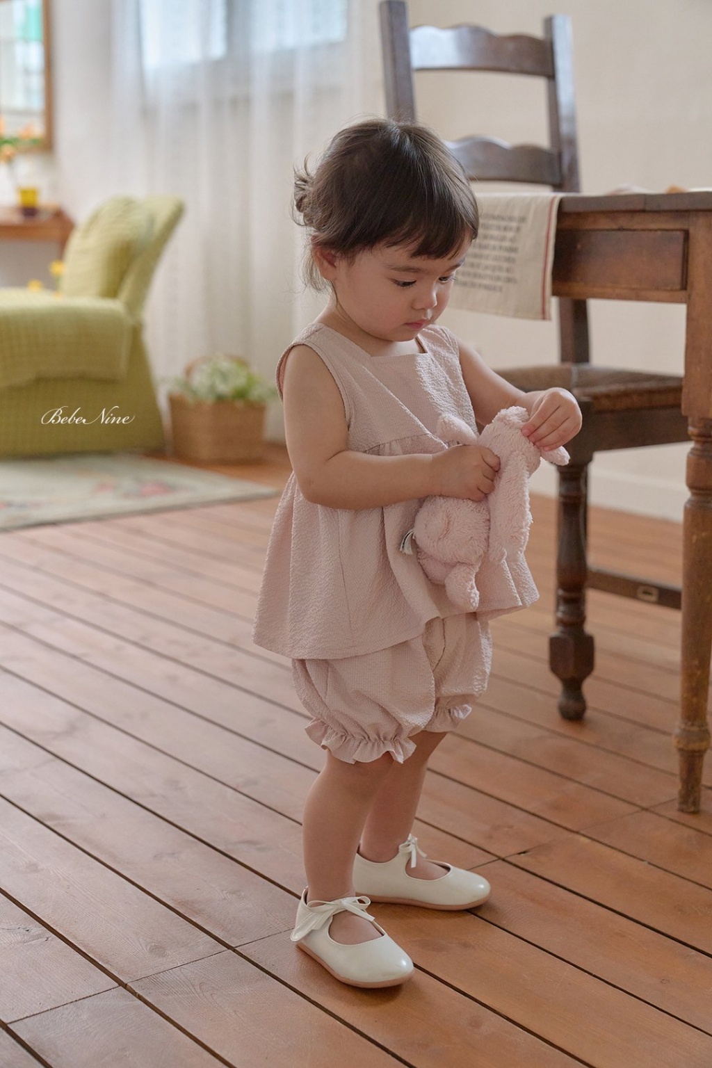 正韓夏bebenine 嫩嬰小甜美縮口短褲套裝