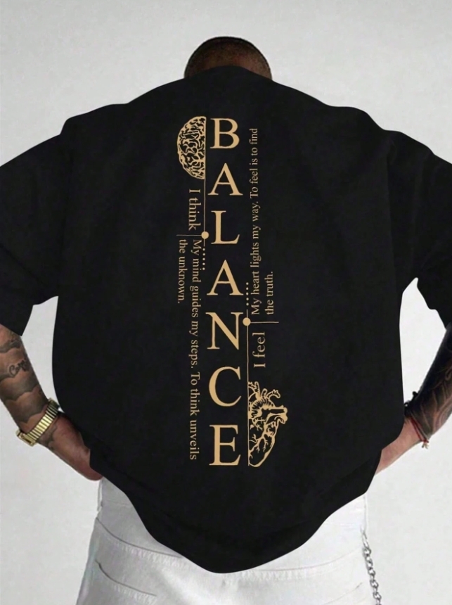 KADMAX大尺碼-大碼加大碼印花金字短袖TEE〈KSMS2781〉