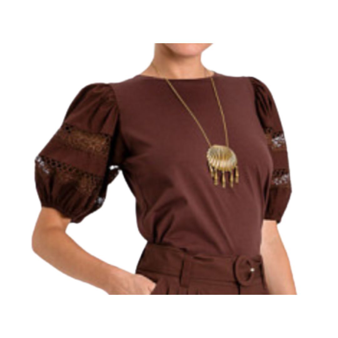 1TS0319-134 [TWINSET] T-Shirt Brown #261TT2260 (C-EU-E)