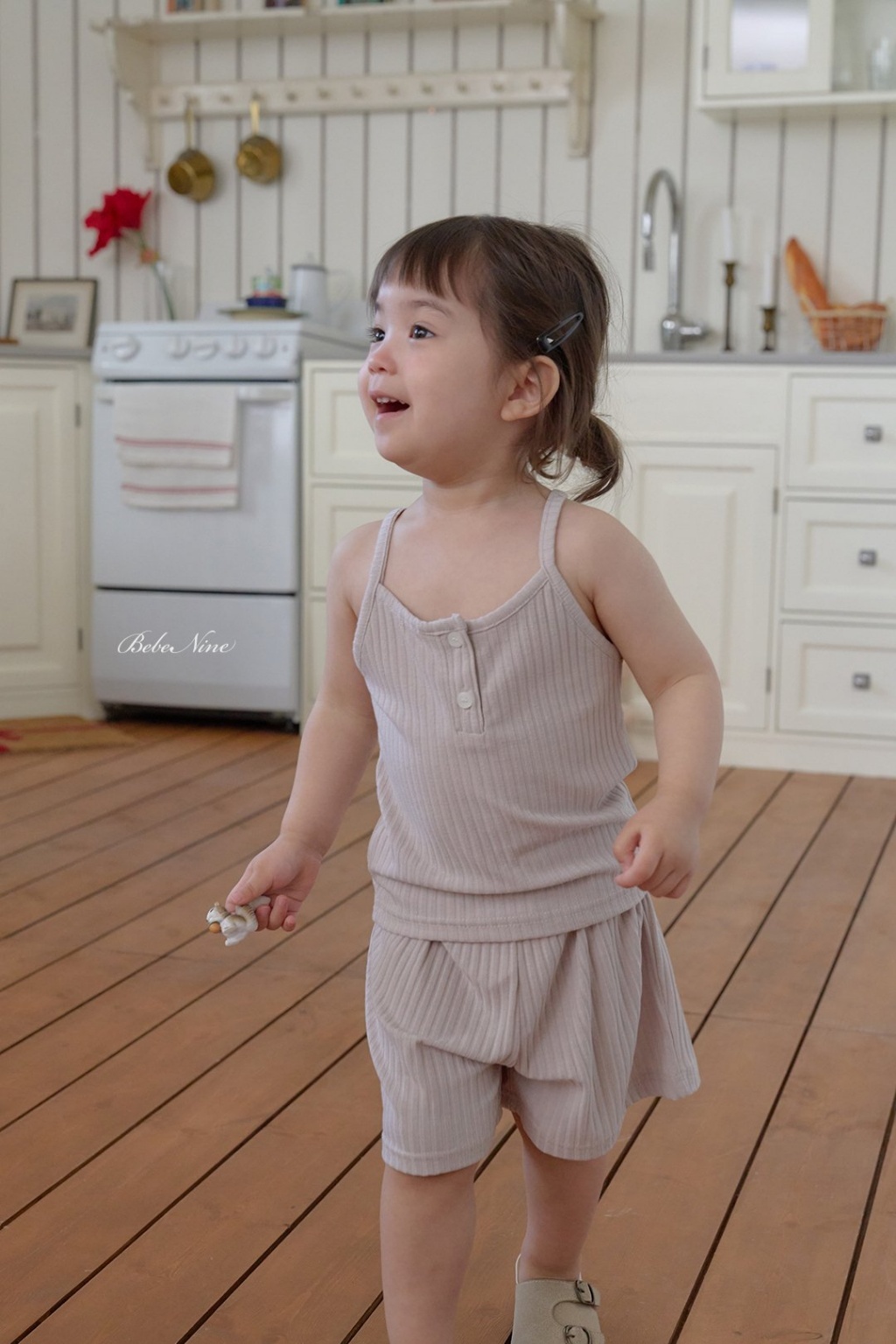 正韓夏bebenine 嫩嬰/小童三色直條涼爽套裝