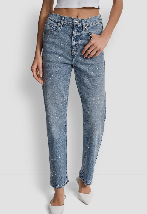 [S] DKNY JASPER HIGH RISE CLASSIC STRAIGHT WITH MIXED EMBELLISHMENT, DJ5B4166-O3Y (SD1849)