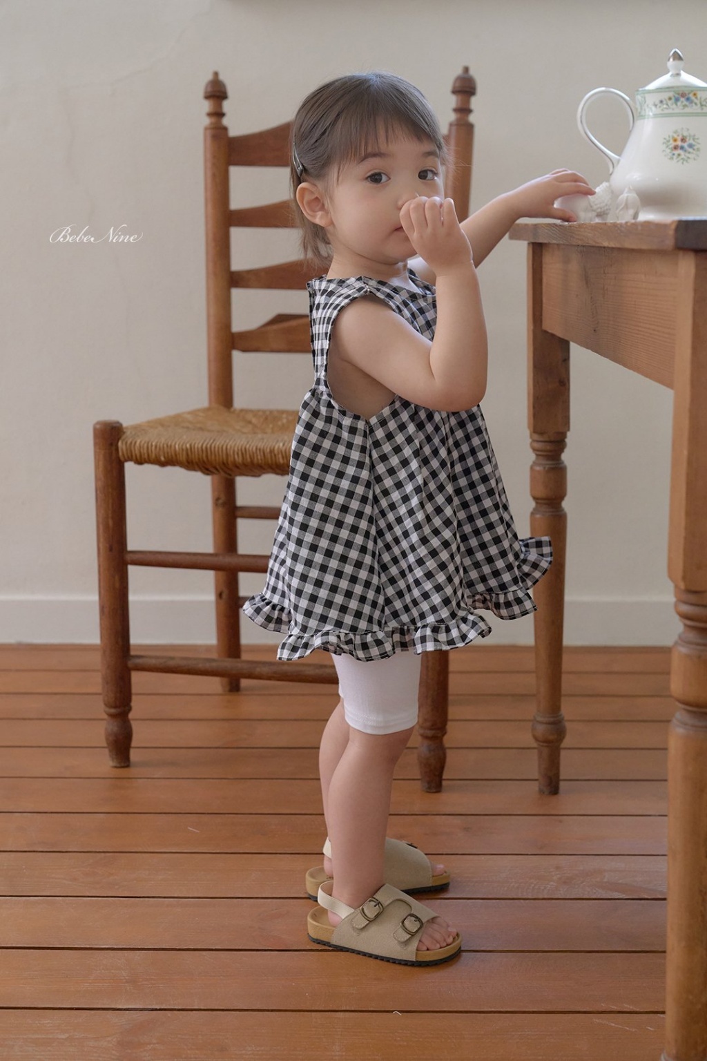 正韓夏bebenine 嫩嬰/小童三色清新方格背心