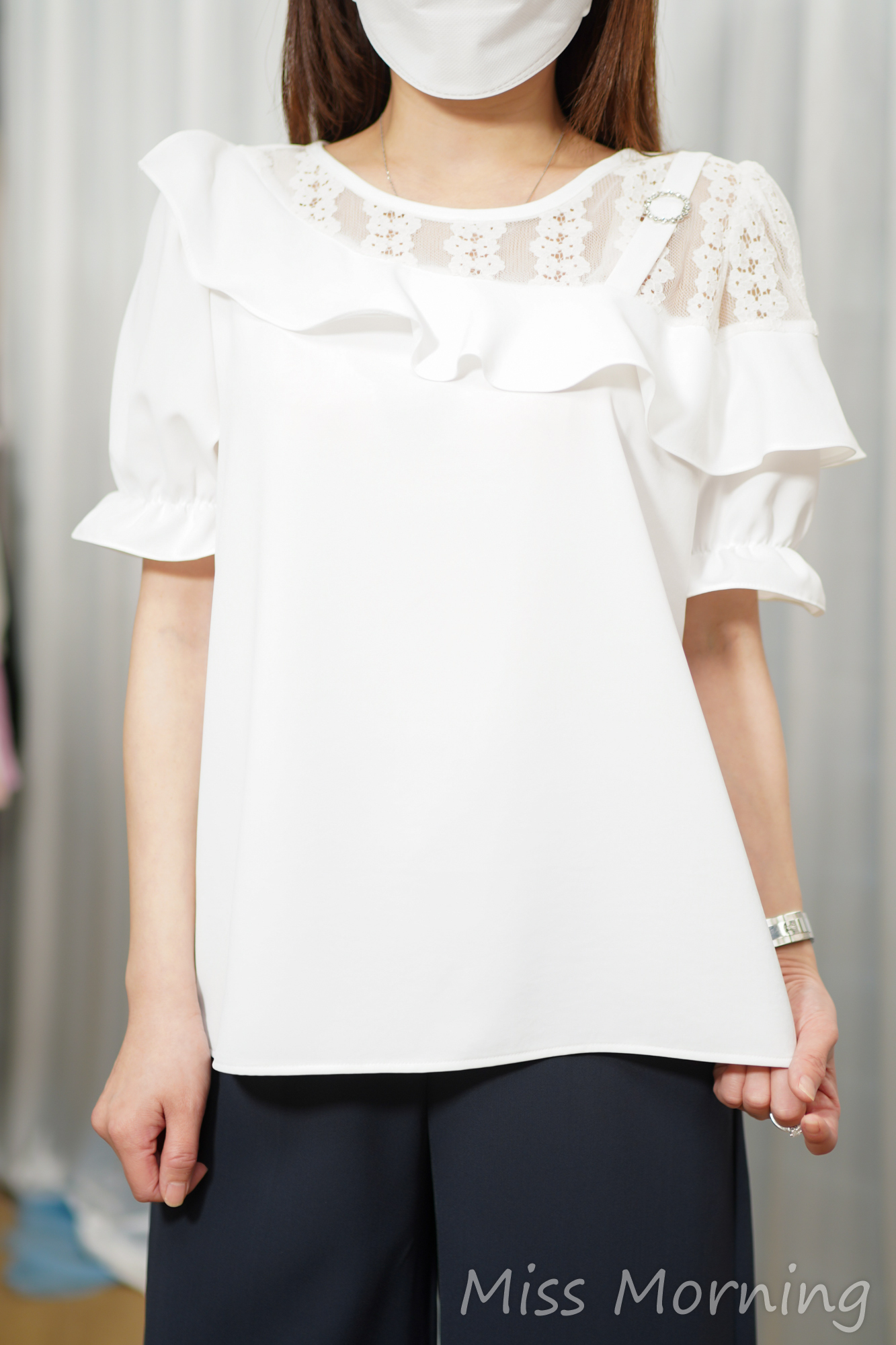 高質拼lace上衣(15107)