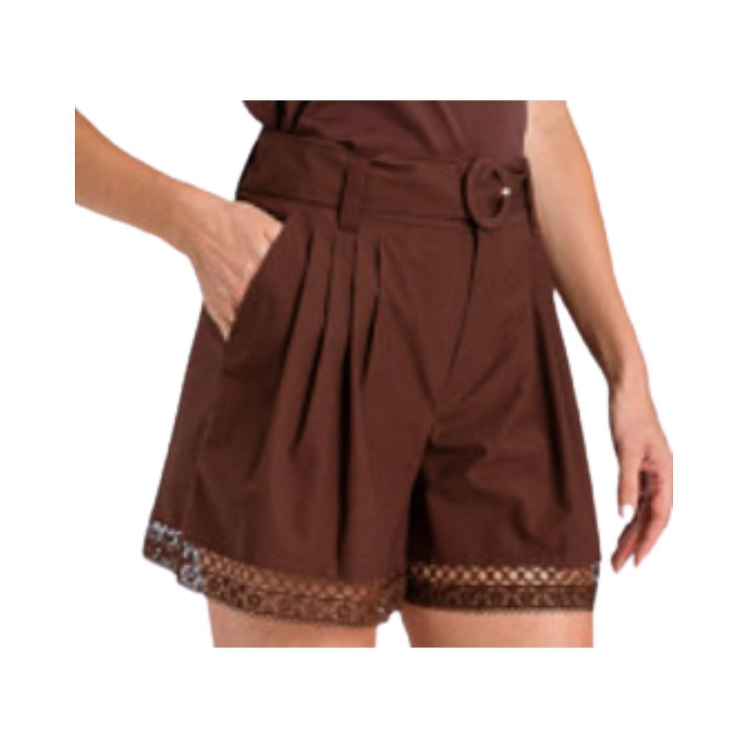 1TS0319-135 [TWINSET] Shorts Brown #261TT2253 (C-EU-E)