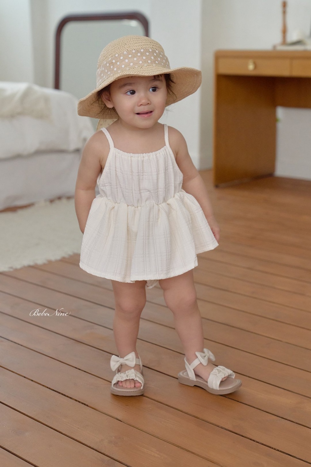 正韓夏bebenine 嫩嬰度假三色吊帶包屁裙