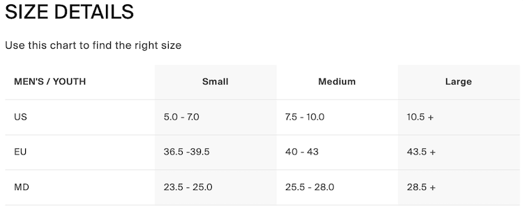 【YES】Airmaster Fridge_M's SB Bindings固定器(男款)_2526_尺寸參考