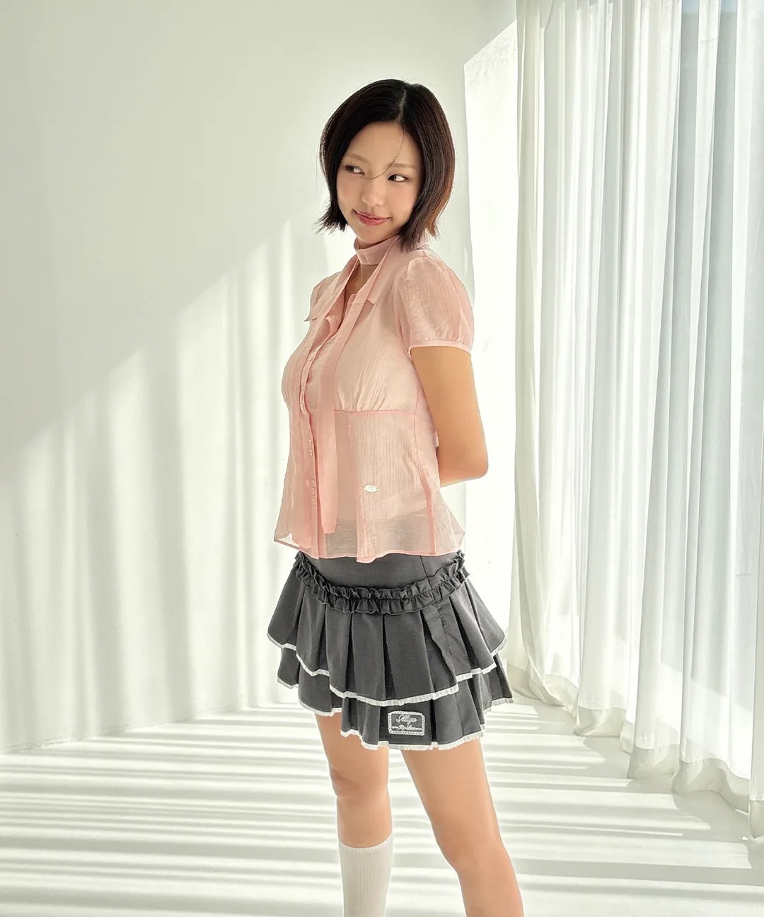 ILLIGO 透膚襯衫 泡泡袖 公主袖