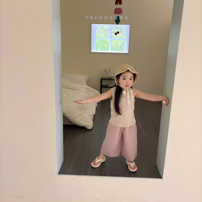 正韓夏the_goguma 兩色螺紋小標背心