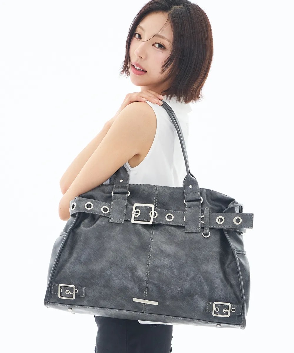 ILLIGO 皮帶手提包 肩背包 托特包