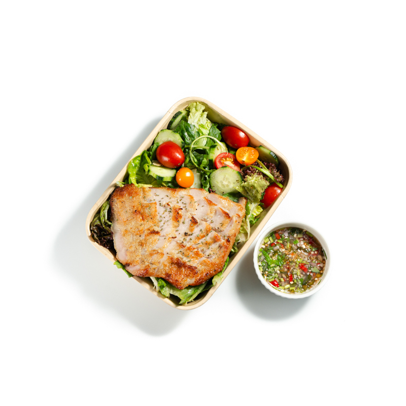 泰風味·灸烤香茅豬頸肉·菜沙律