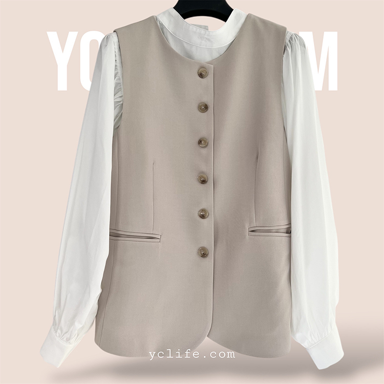 雙面穿立領天絲棉襯衫
