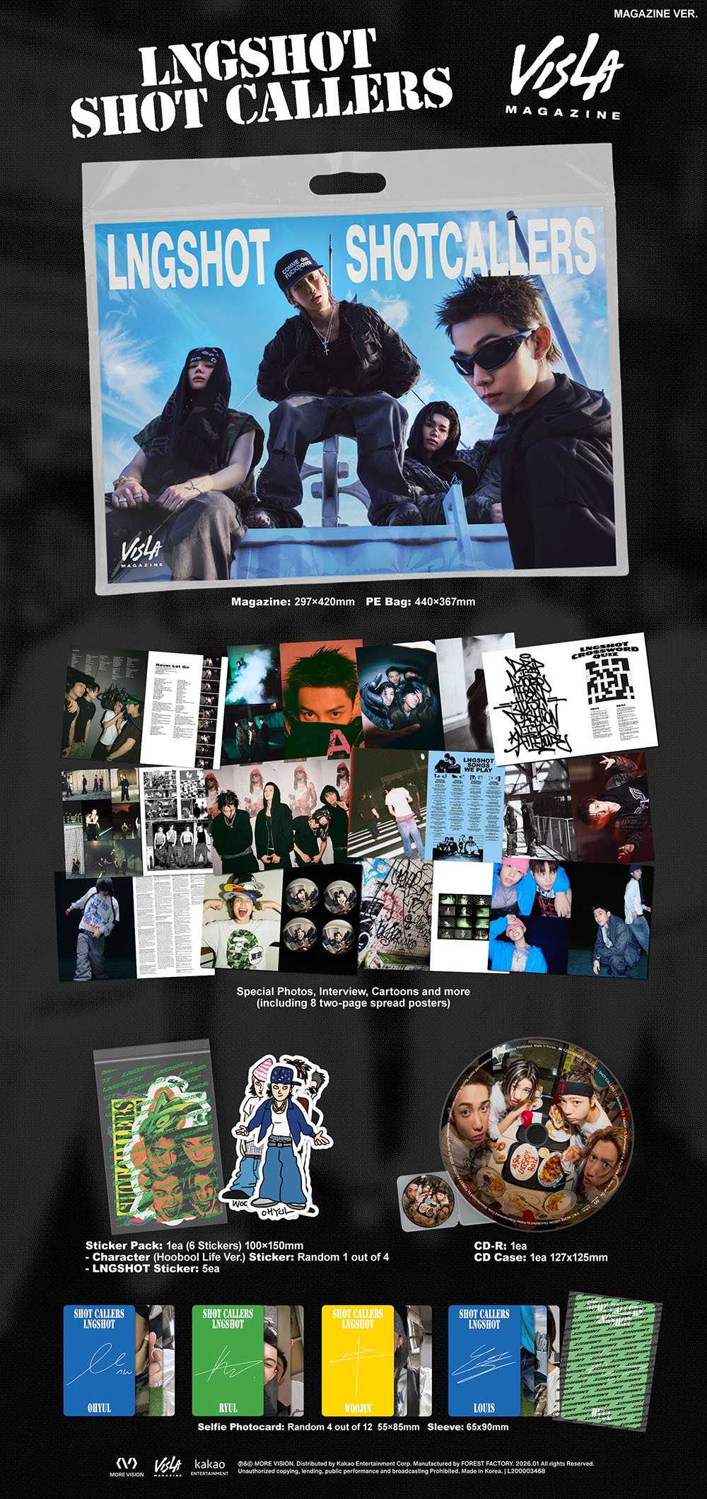 LNGSHOT - 迷你專輯[SHOT CALLERS] (MAGAZINE版)