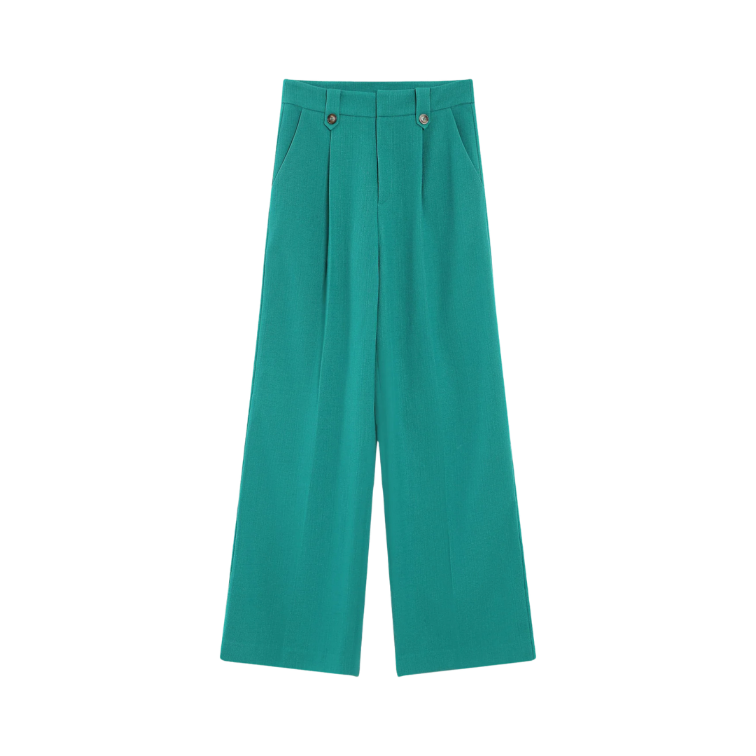 1GM0329-005 [GRACE & MILA] Tailored Pants Vert Pierre #SS2613008 (C-EU-E)