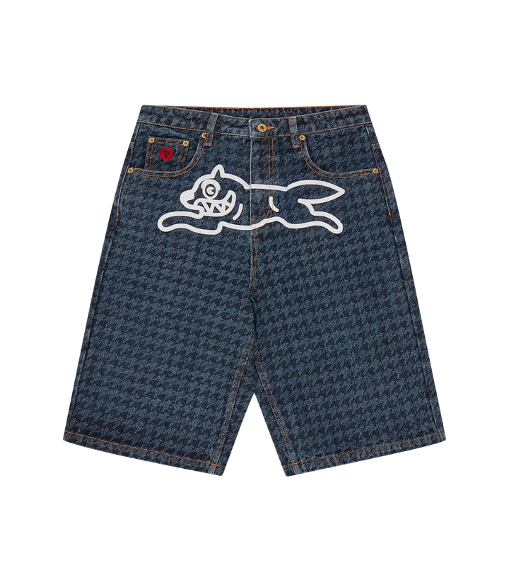 HOUNDSTOOTH RUNNING DOG JORTS (WOMENS)