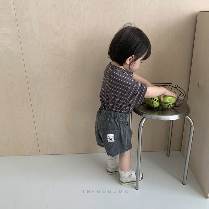 正韓夏the_goguma 日系兩色細條紋上衣