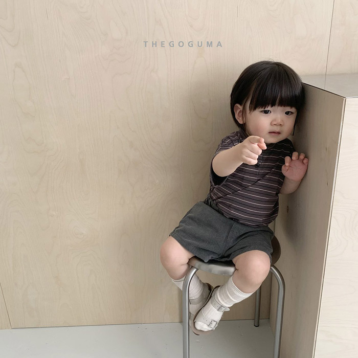 正韓夏the_goguma 日系兩色細條紋上衣