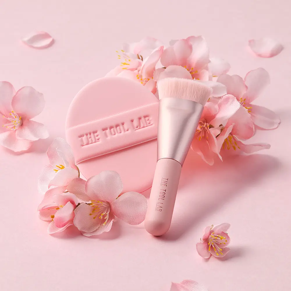 台灣總代授權｜The Tool Lab 櫻花限定版粉撲刷具