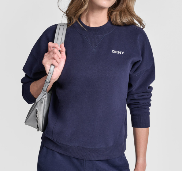 [S] DKNY PEACOT METALLIC BUBBLE LOGO FLEECE PULLOVER, DP6T1556-PCT (SD1820)