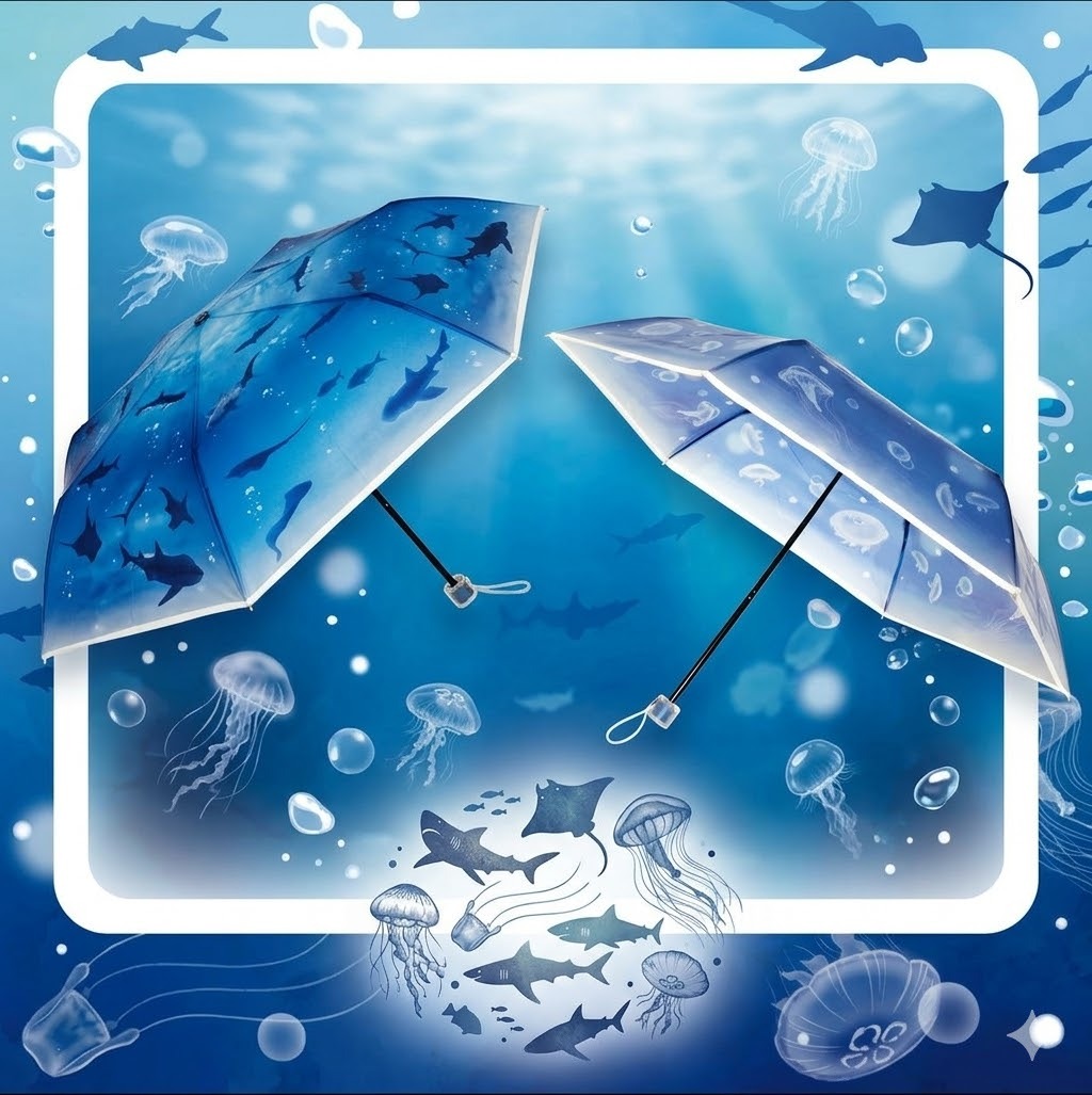 【直播】W.P.C LX031719 新江之島水族館海洋世界半透明塑料縮骨遮