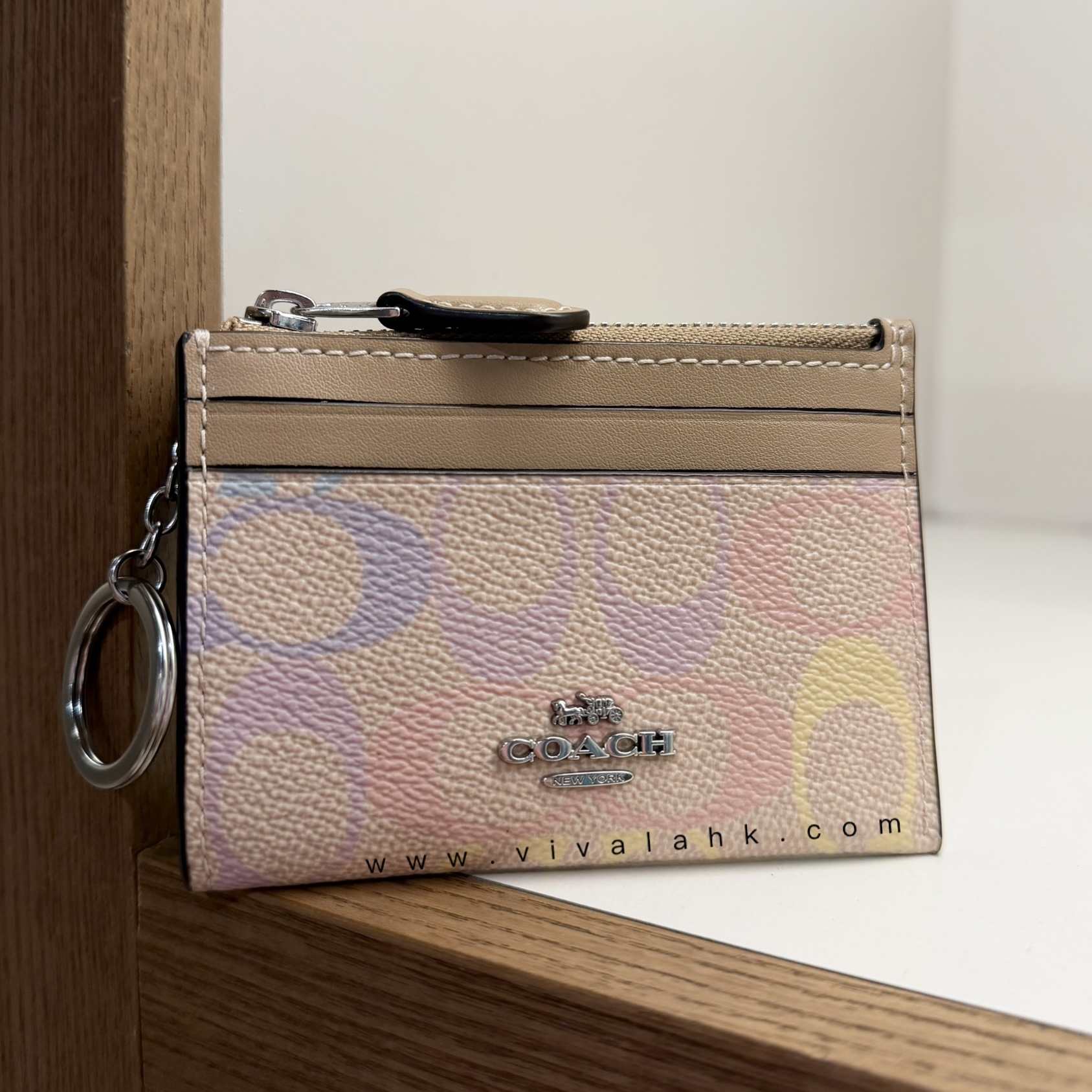 Coach - 拉鍊證件卡包 (C字暗花) (CDF92)