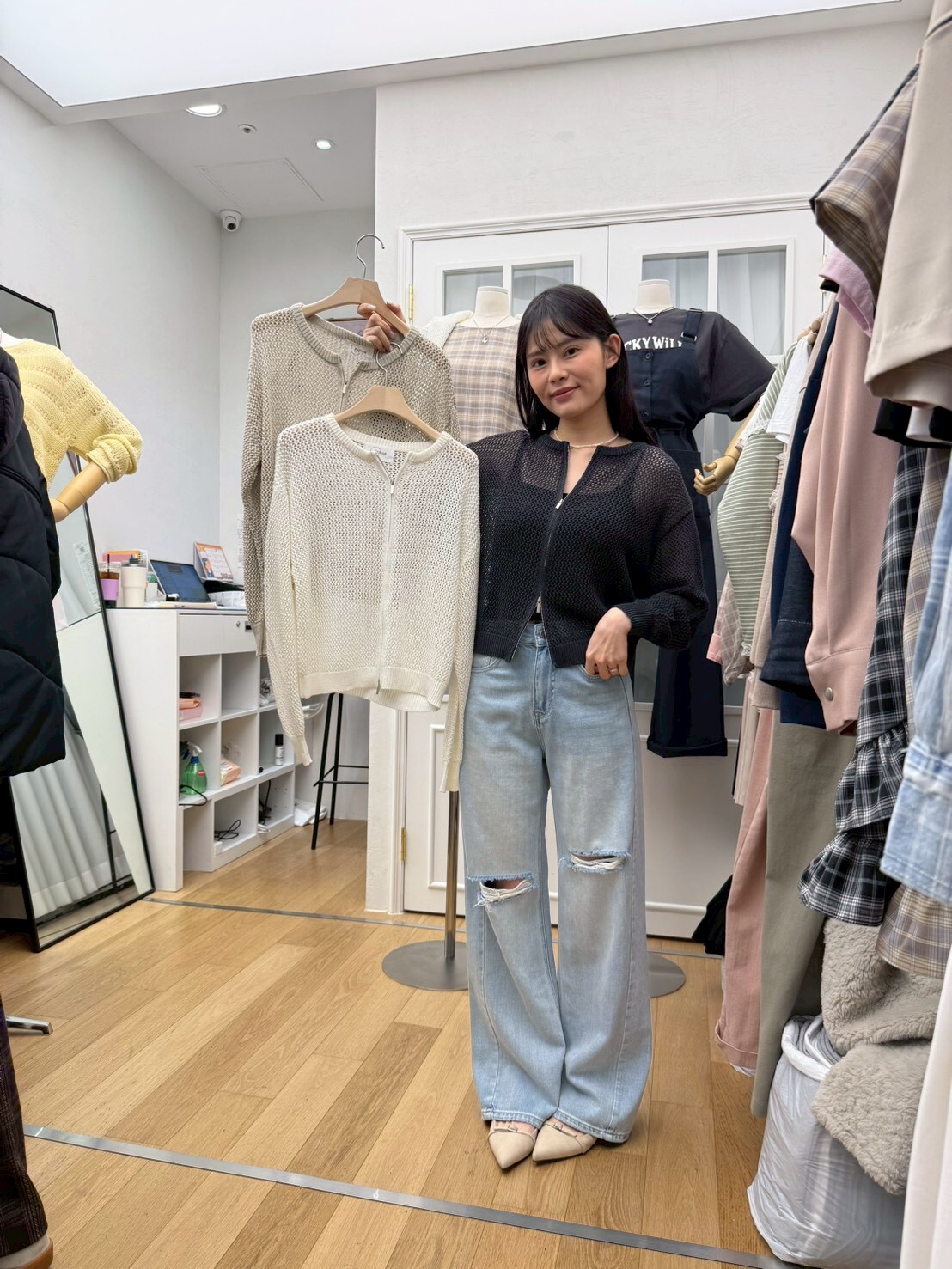 RF6026 洞洞拉錬透氣外套