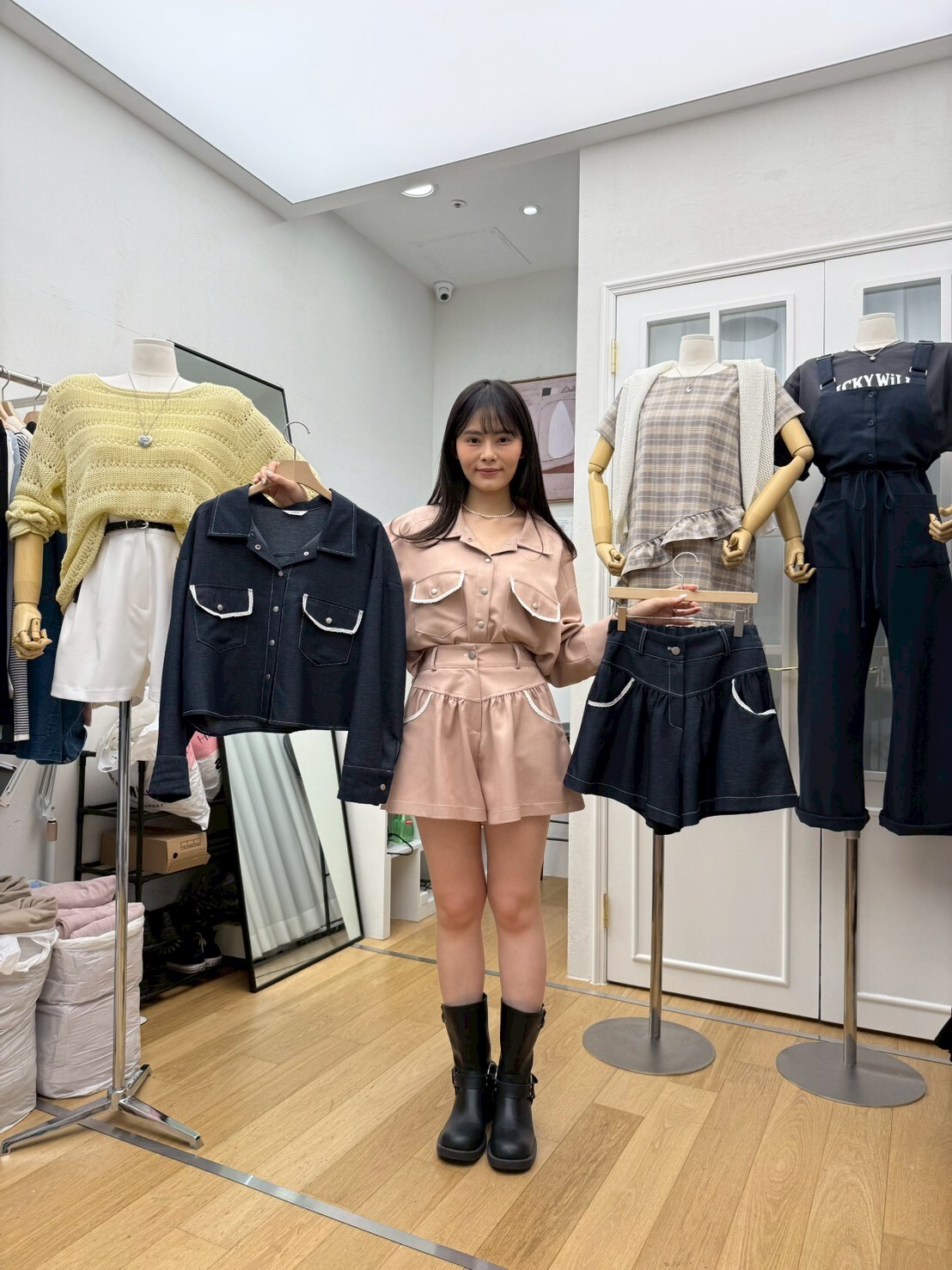 RF6018 花邊反蓋口袋短版外套