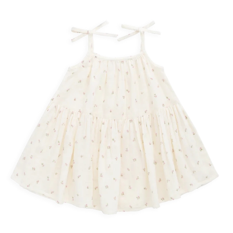 （預購）JAMIEKAY 玫瑰印花綁帶洋裝 Organic Cotton Muslin Winnie Dress - Willow Rose