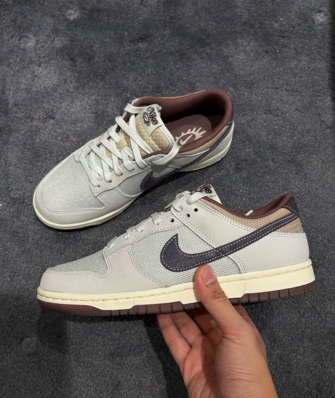 iSNEAKERS｜Nike Dunk Low 酒紅灰 灰 撞色 復古 麂皮 IB6752-100