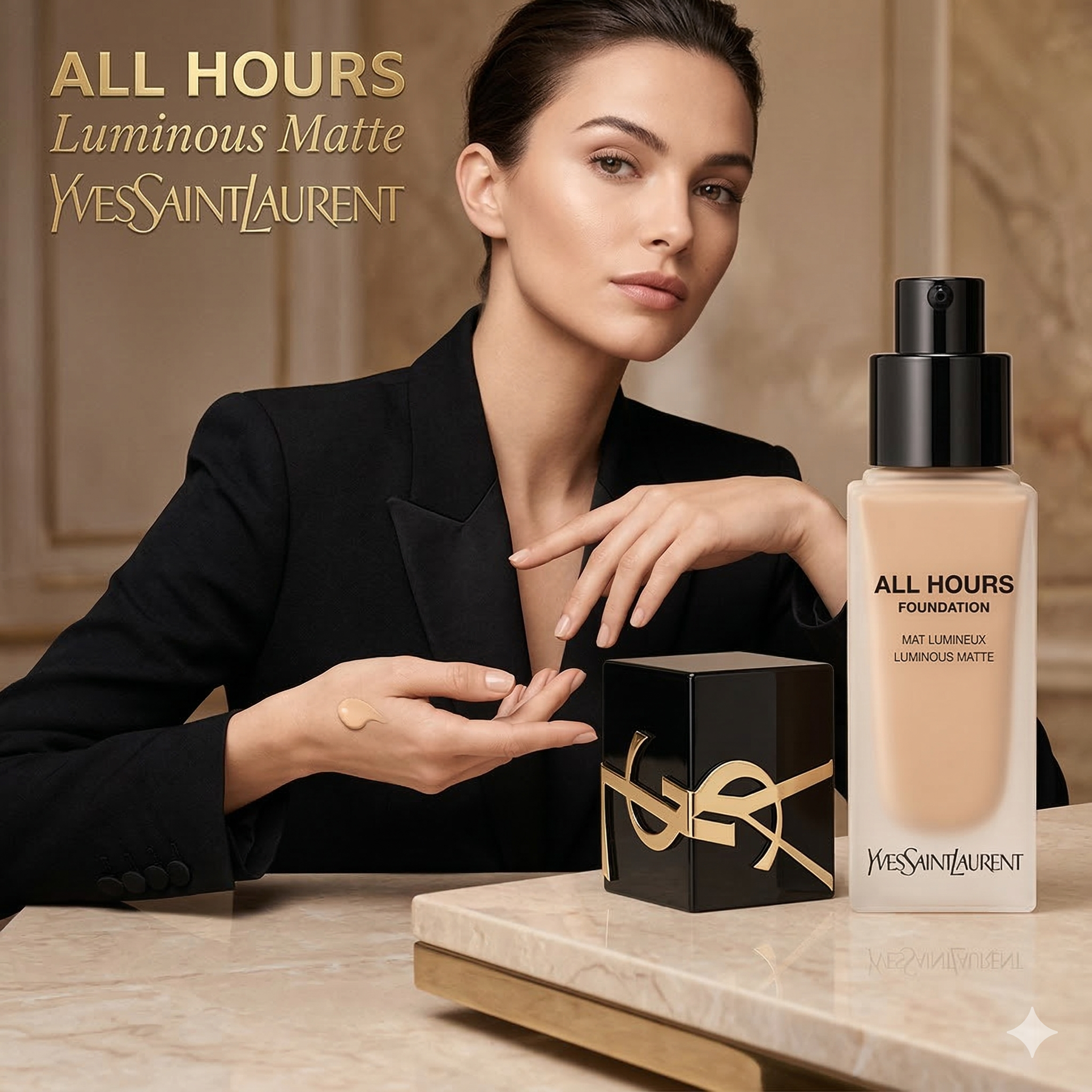 【預購】K031750 YSL 恆久完美無瑕持妝粉底 (全天候發光霧面版)