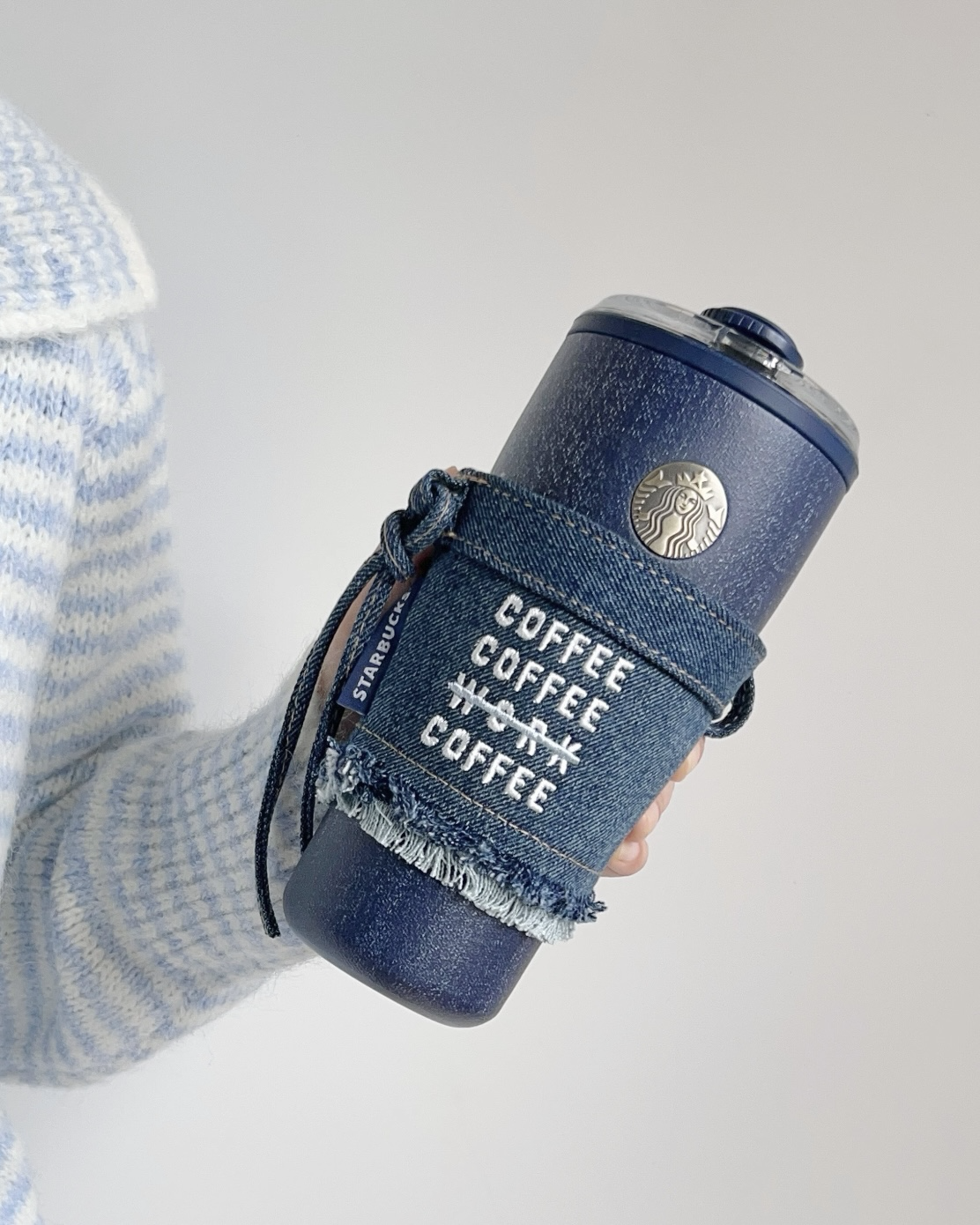 Starbucks 星巴克 丹寧星咖系列 牛仔藍 不銹鋼 隨行杯 咖啡杯 桌面杯 620ml