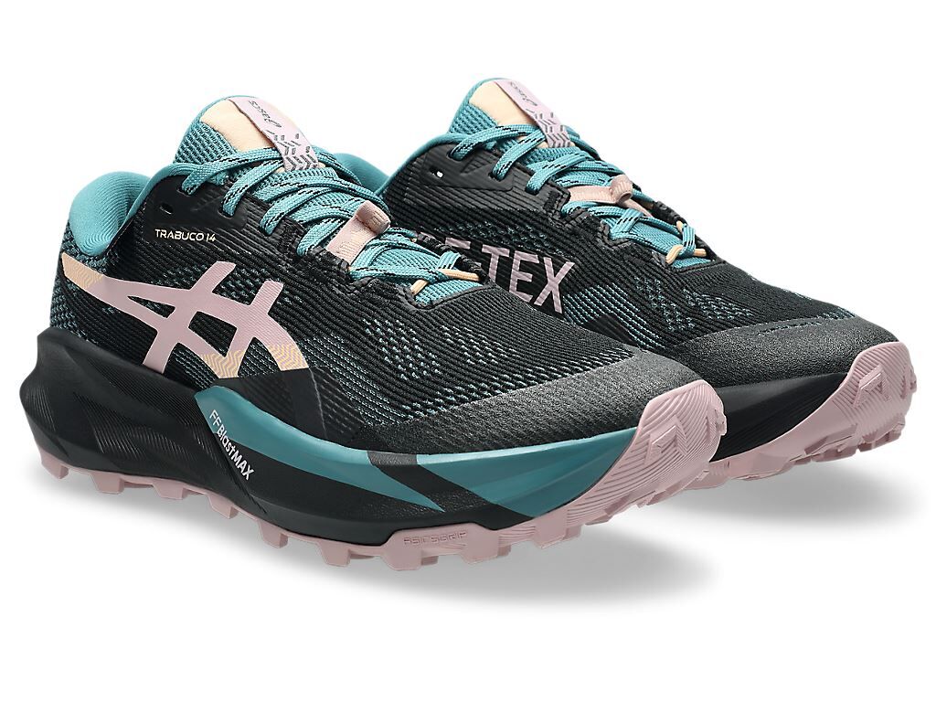 ASICS 女款 TRABUCO 14 GTX 防水越野跑鞋 BLACK/MORGANITE