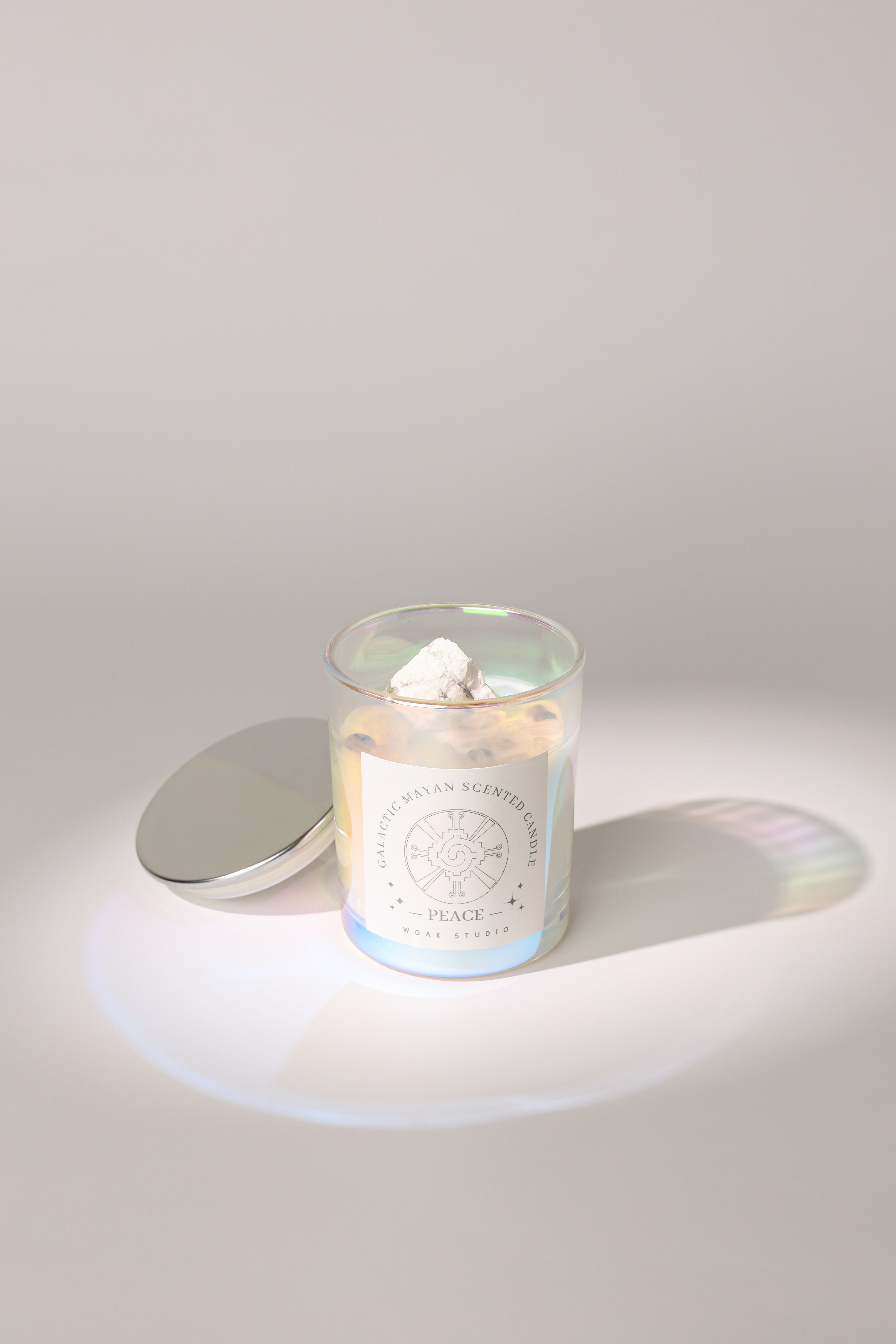 純精油｜水晶蠟燭 （平靜白）