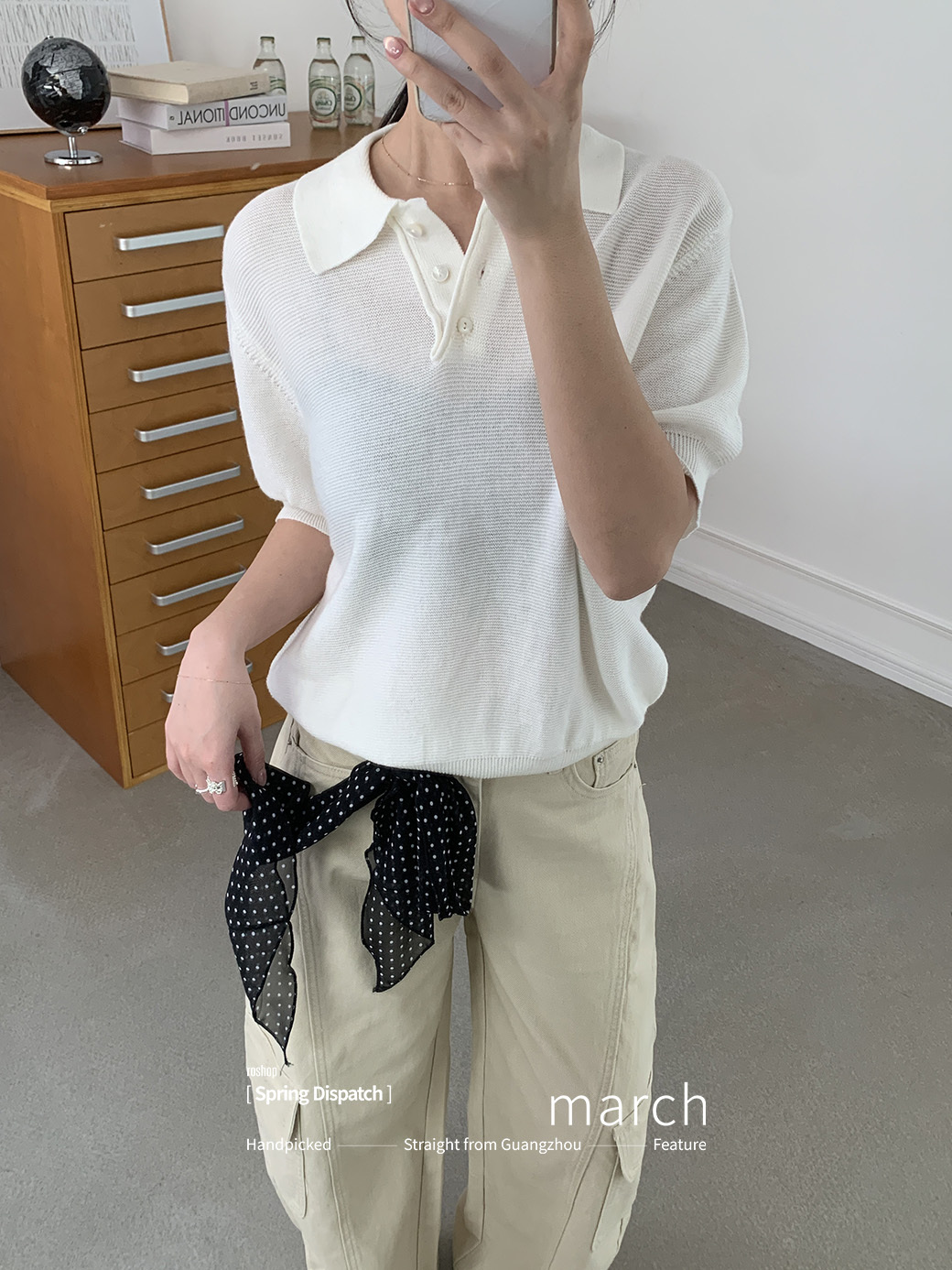 (A04)春夏時髦肌理polo上衣-5色