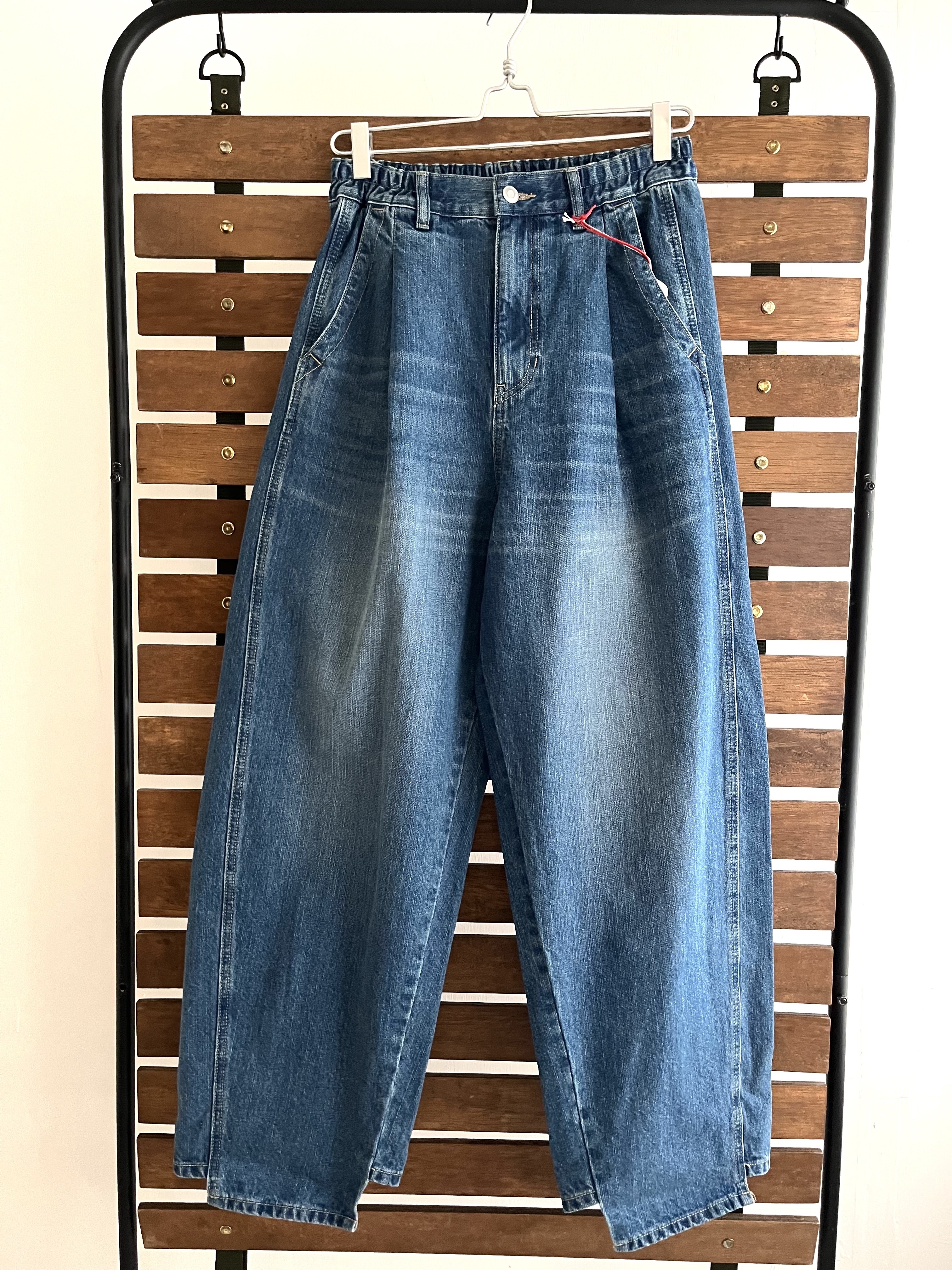 mililopiulu藍色半橡筋牛仔褲