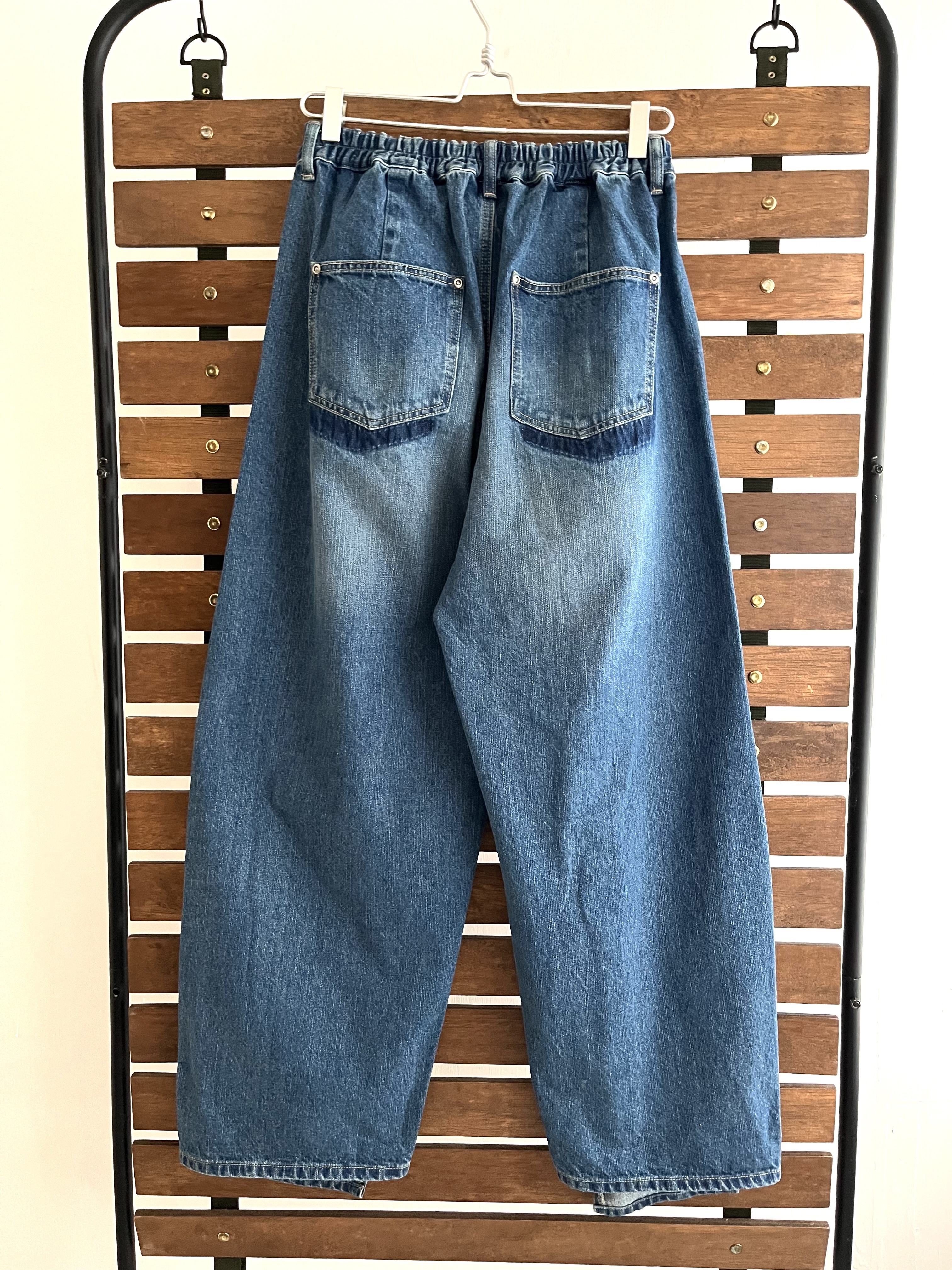 mililopiulu藍色半橡筋牛仔褲