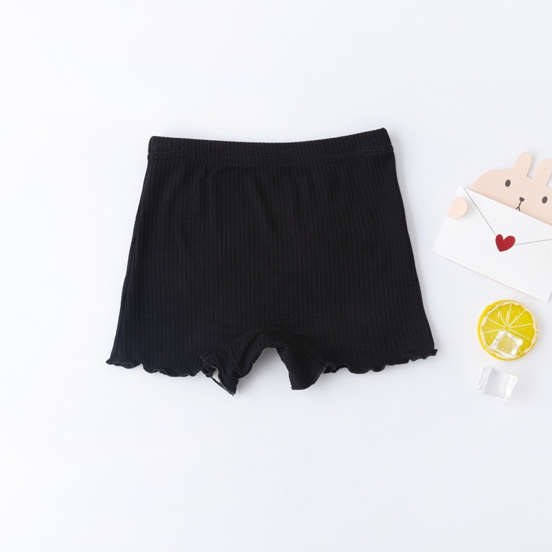 素面坑條卷邊內搭褲