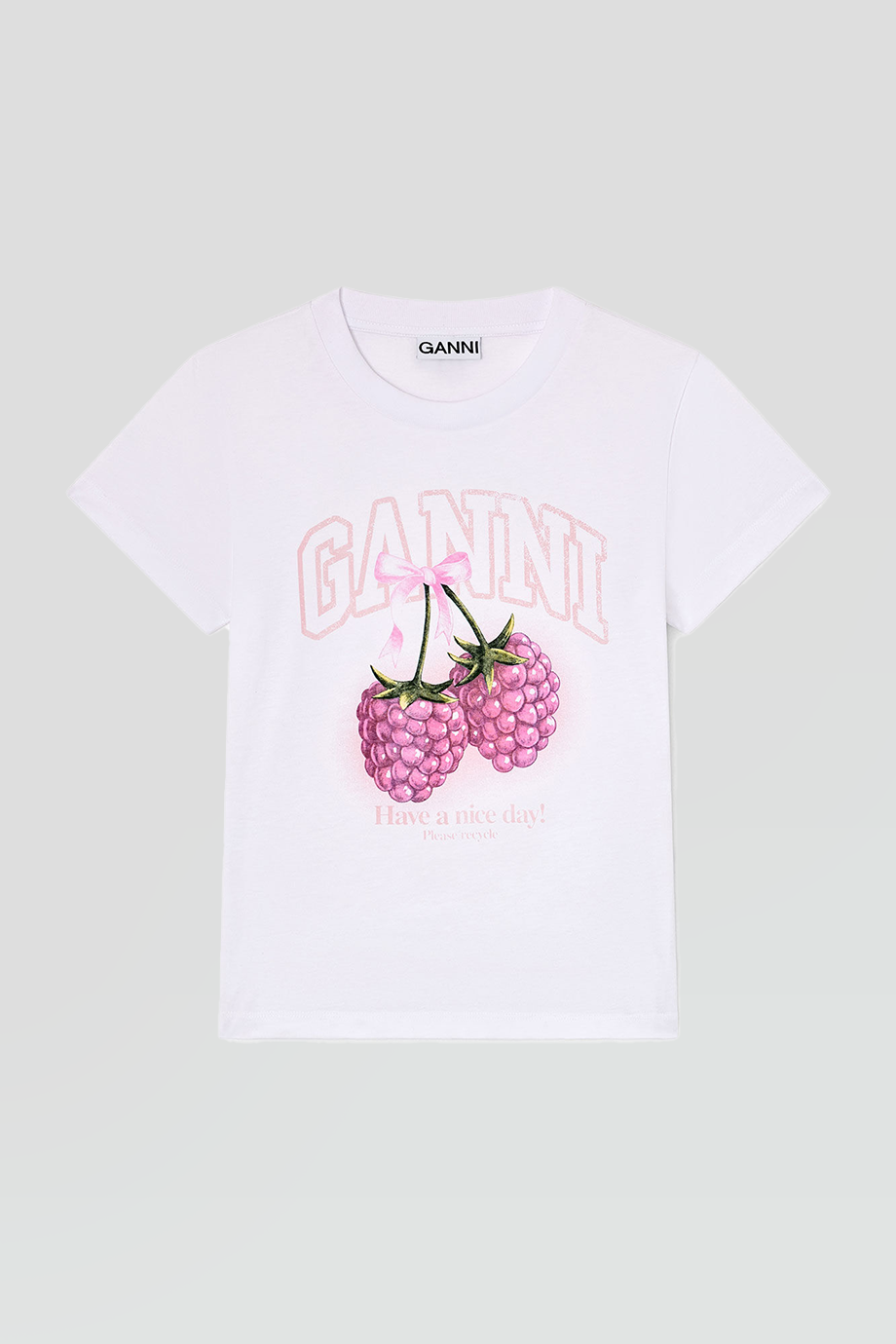 GANNI｜BABY FIT 覆盆子圖騰 T 恤