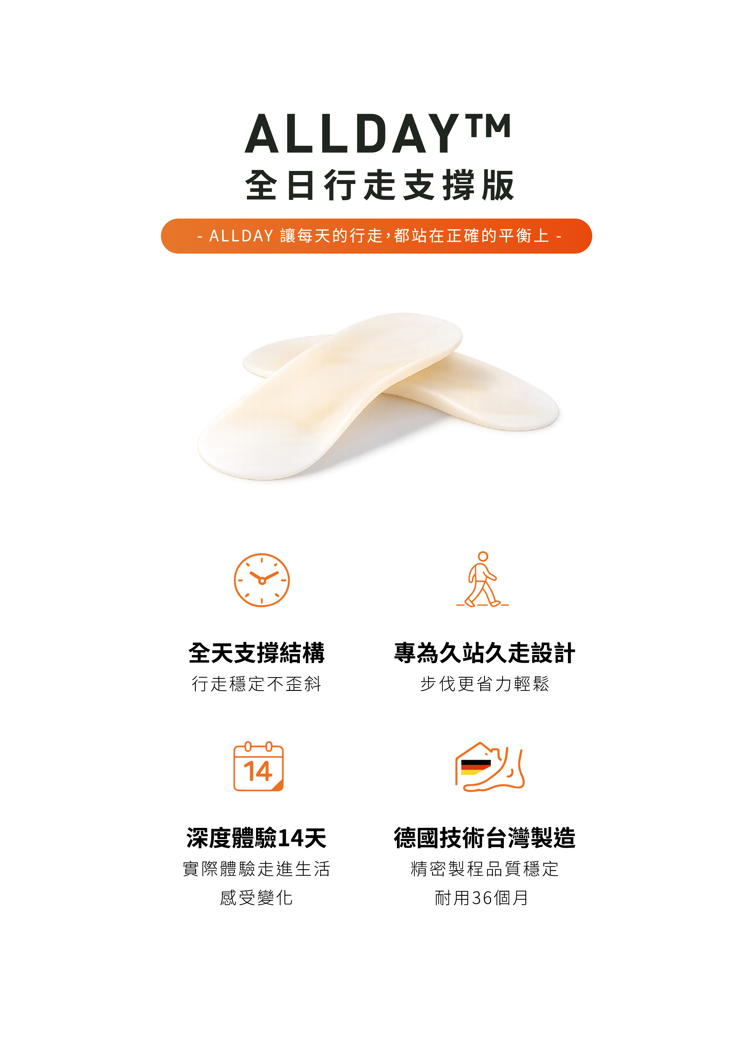 ALLDAY全日行走 | 支撐鞋墊