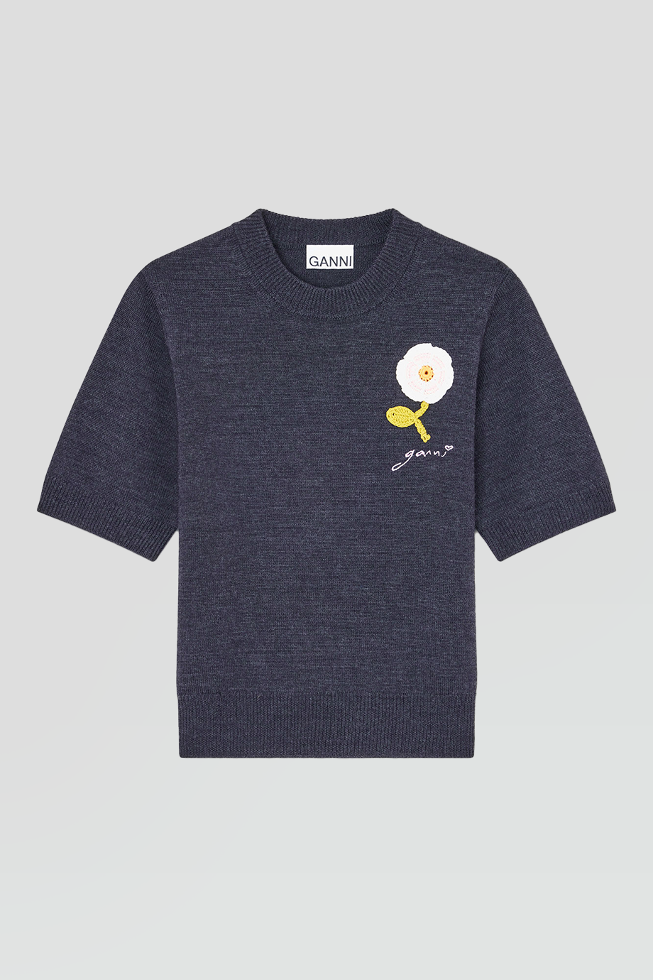 GANNI｜CROCHET 鉤針貼花羊毛上衣