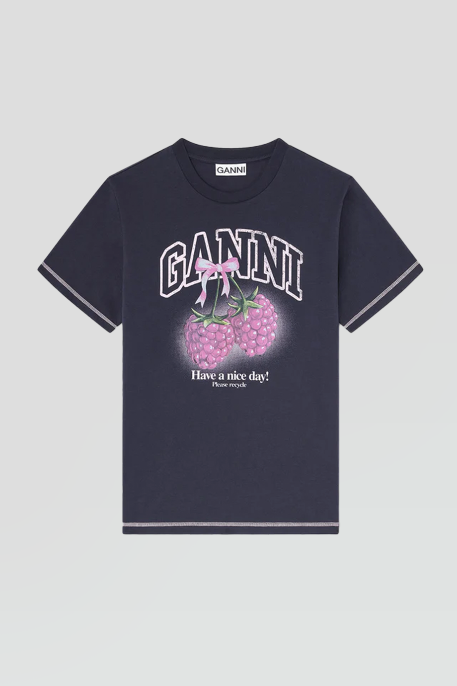 GANNI｜BASIC 覆盆子圖騰 T 恤