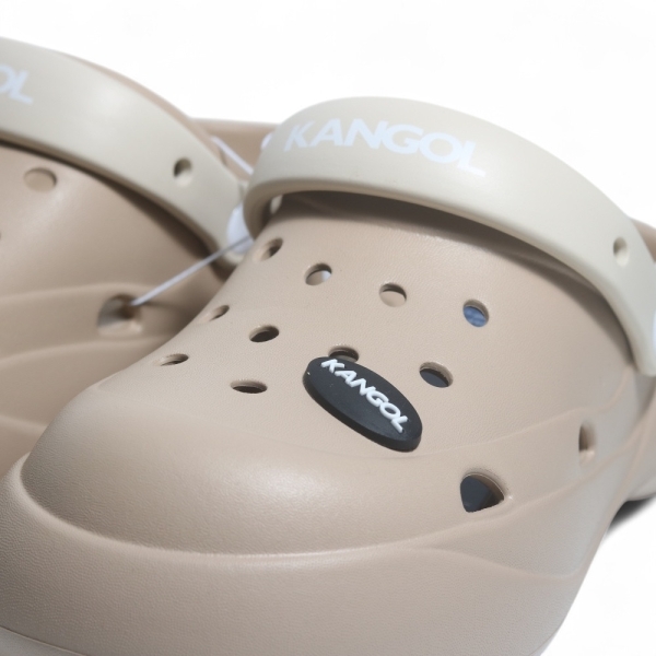 KANGOL 水鞋 卡其 洞洞鞋 防水 懶人鞋 女 6522167631