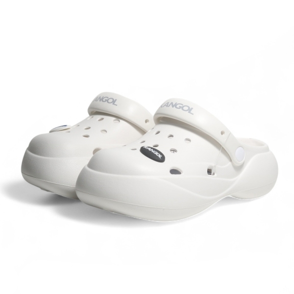 KANGOL 水鞋 白色 洞洞鞋 防水 懶人鞋 女 6522167600