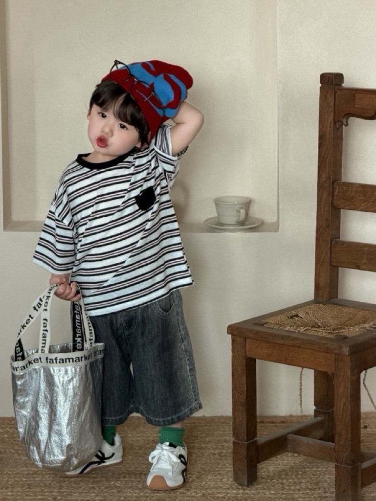 帥氣條紋短袖上衣