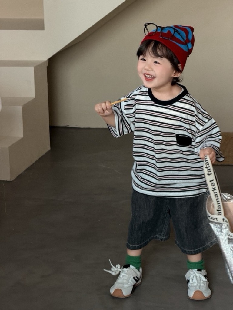 帥氣條紋短袖上衣