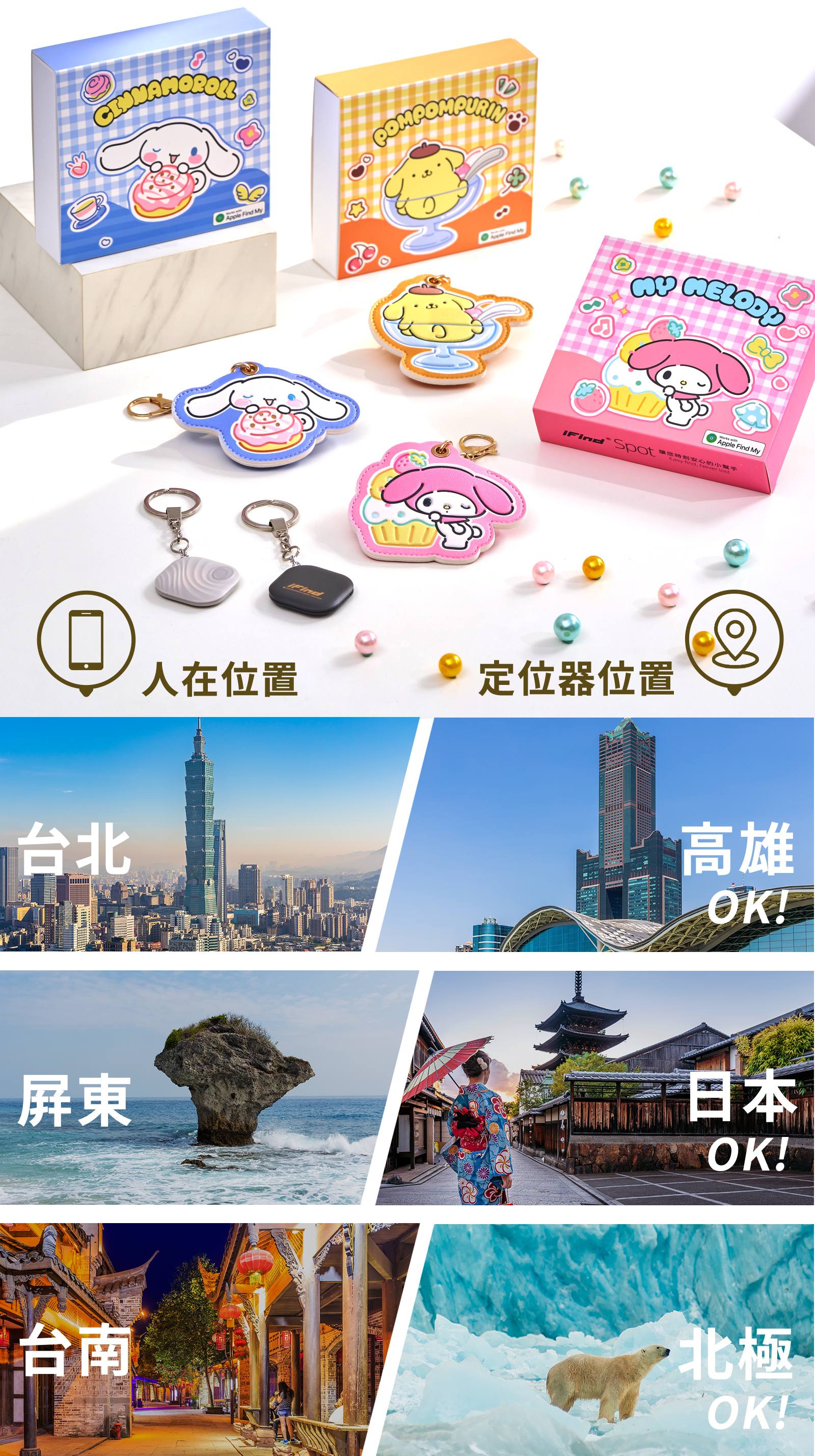 採用全球定位，即便人與定位器位於不同國家也能追蹤