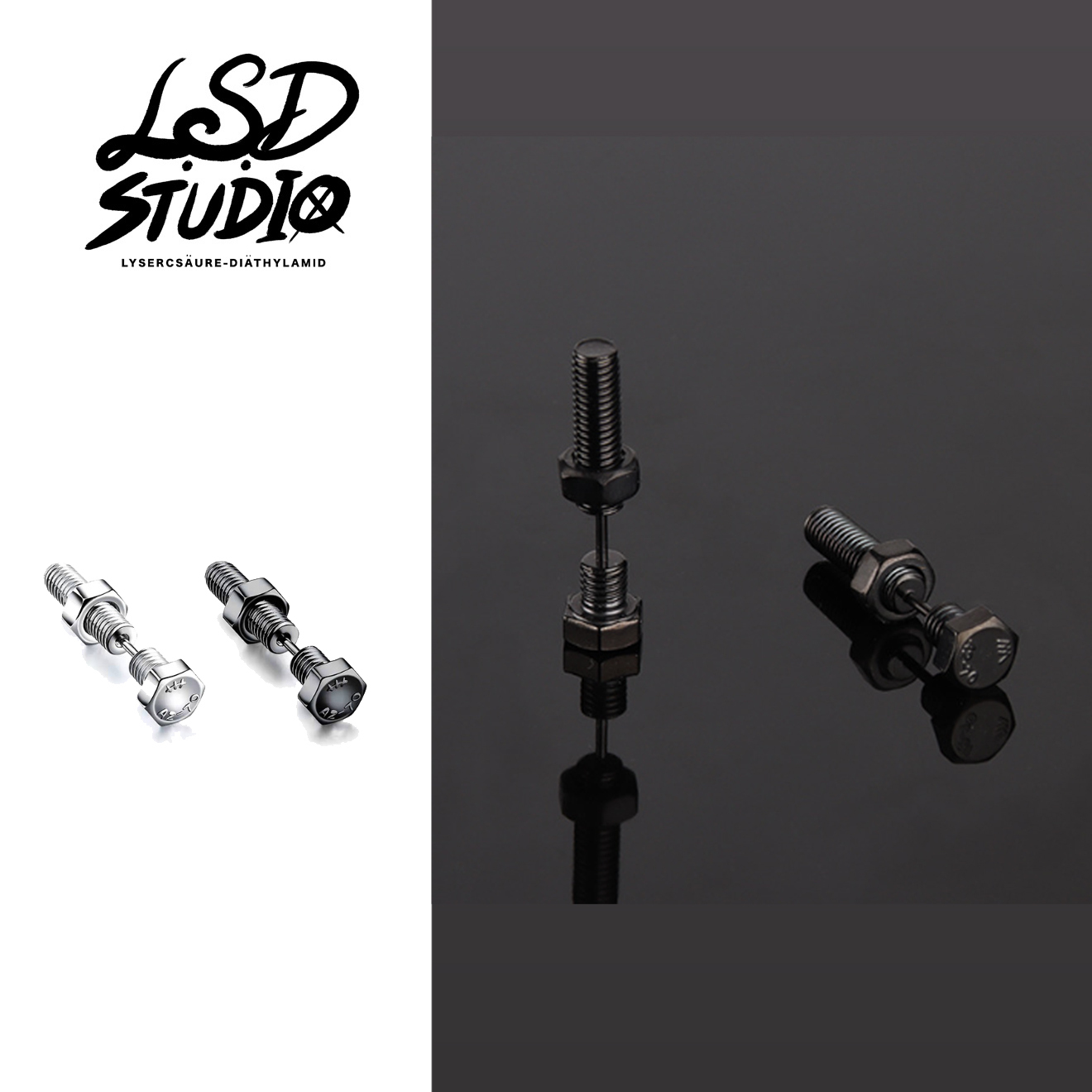 螺絲 x 重工|重工螺絲結構耳環【ACCB5】