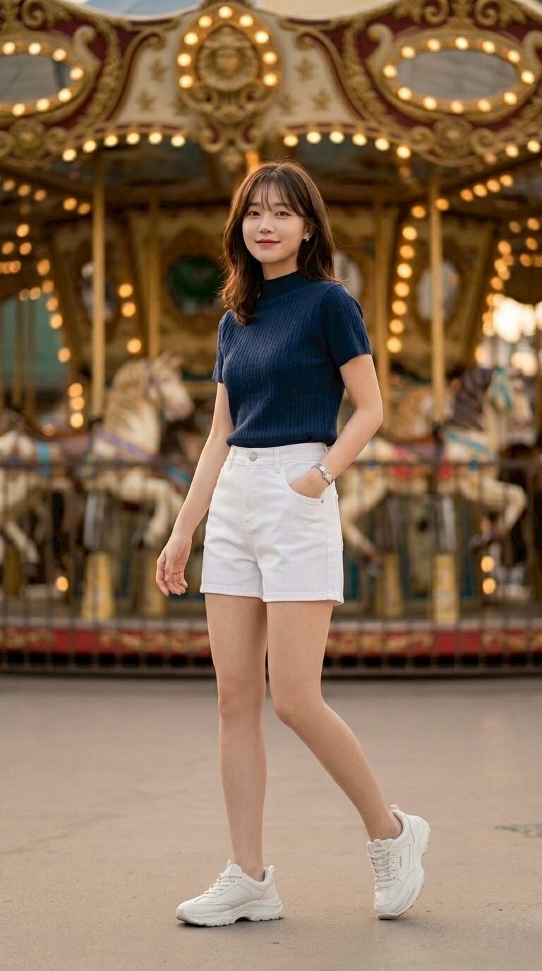 660-半高領針織短袖