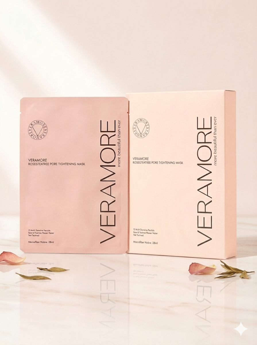 【 3/30收單 】VERAMORE 玫瑰胜肽提亮面膜 5入 韓國